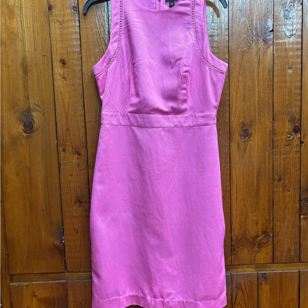 Ann Taylor Pink Sheath Halter Dress